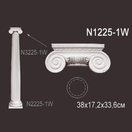 Лепнина Перфект N1225-1W белый